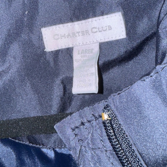Charter Club Dark Blue Puffer Vest - Picture 3 of 3